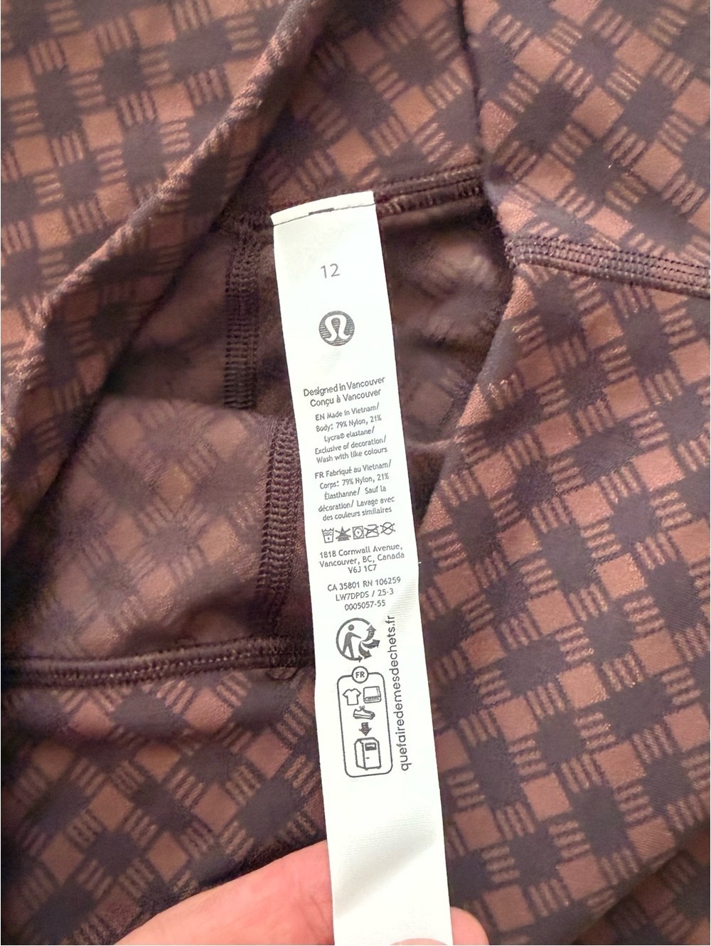 lululemon Align High-Rise Short 4" Jacquard Square Heart Jacquard Java Sequoia - Picture 4 of 6